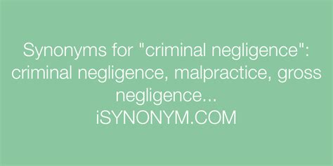 Find 183 different ways to say NEGLECT, along with antonyms, related words, and example sentences at Thesaurus. . Negligence syn